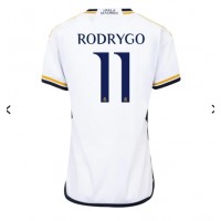 Fotballdrakt Dame Real Madrid Rodrygo Goes #11 Hjemmedrakt 2023-24 Kortermet